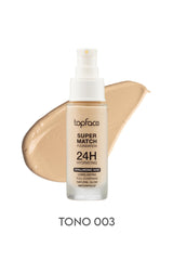 Base liquida Super match foundation 24h hydrating de Topface