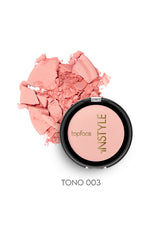 Blush on INSTYLE en polvo con aceite de macadamia